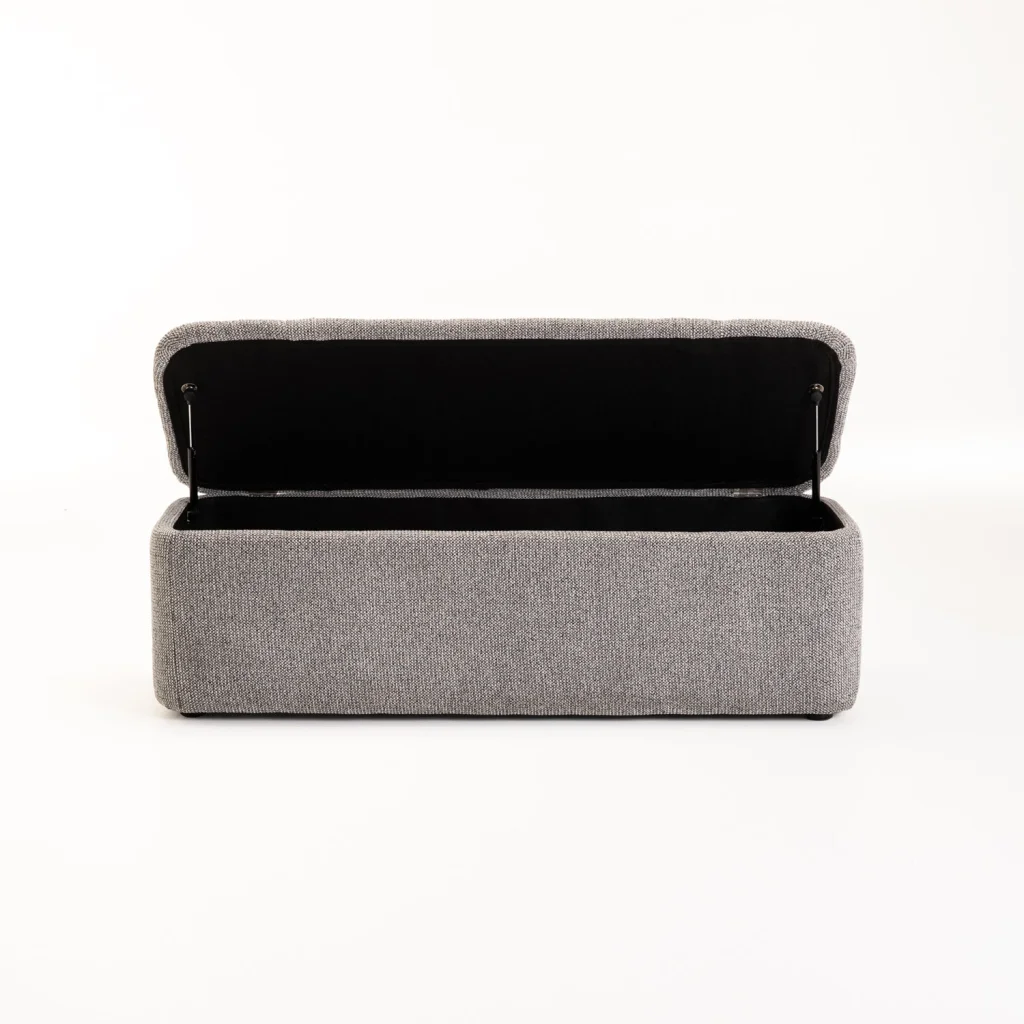 FERN TEXTURED FABRIC STORAGE OTTOMAN - Image 11