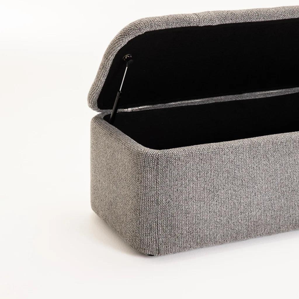 FERN TEXTURED FABRIC STORAGE OTTOMAN - Image 13