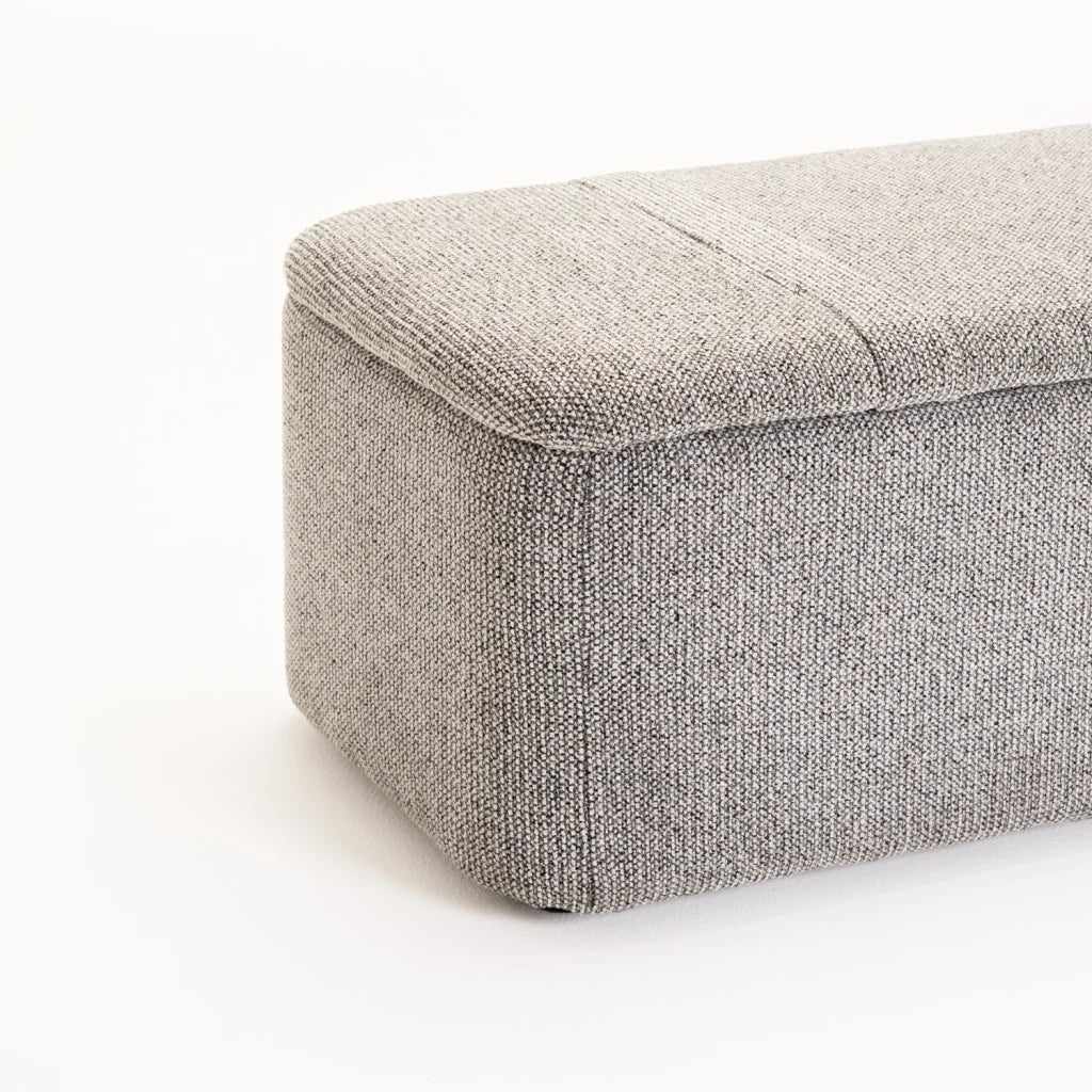 FERN TEXTURED FABRIC STORAGE OTTOMAN - Image 14