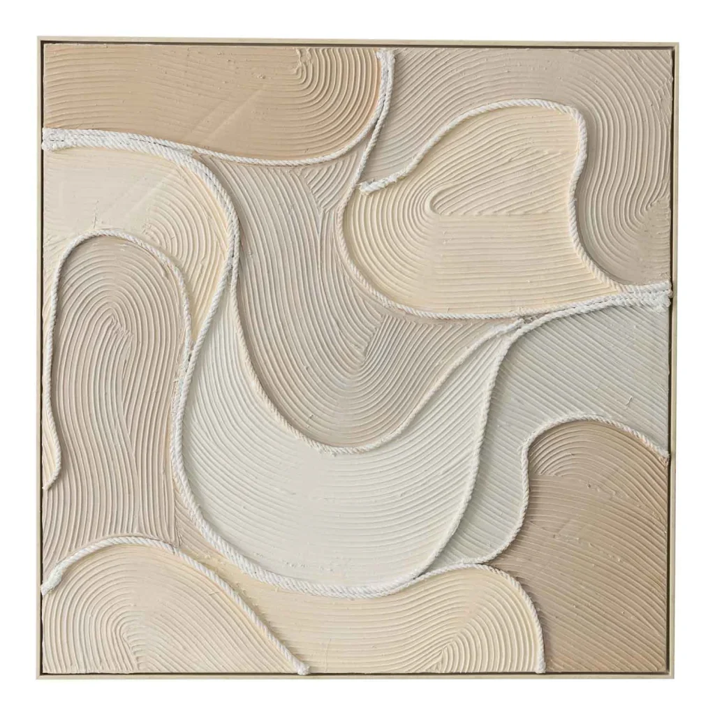 FRAMED ART 13 CORDED 100x100cm LT WOOD GRAIN FRAME