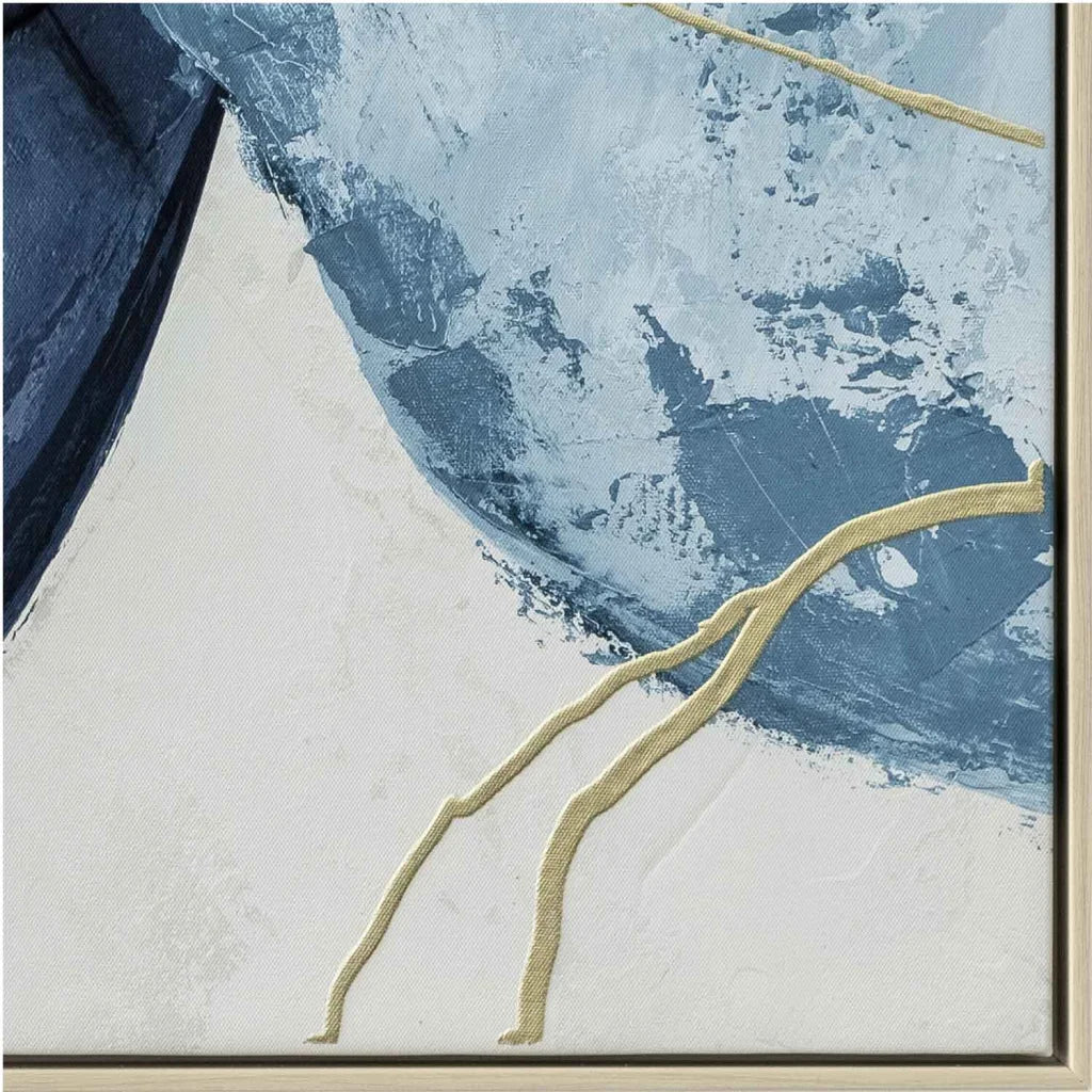 FRAMED ART 18 - AZURE 120x80cm WOOD GRAIN FRAME - Image 3