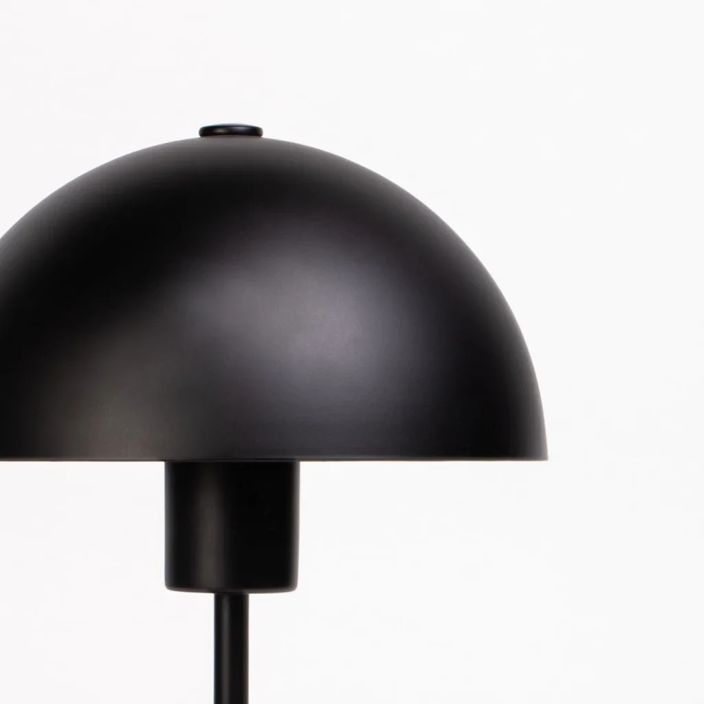 TABLE LAMP BLACK METAL DOME - Image 2